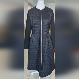 MICACARA: Black Quilted Midi Dress